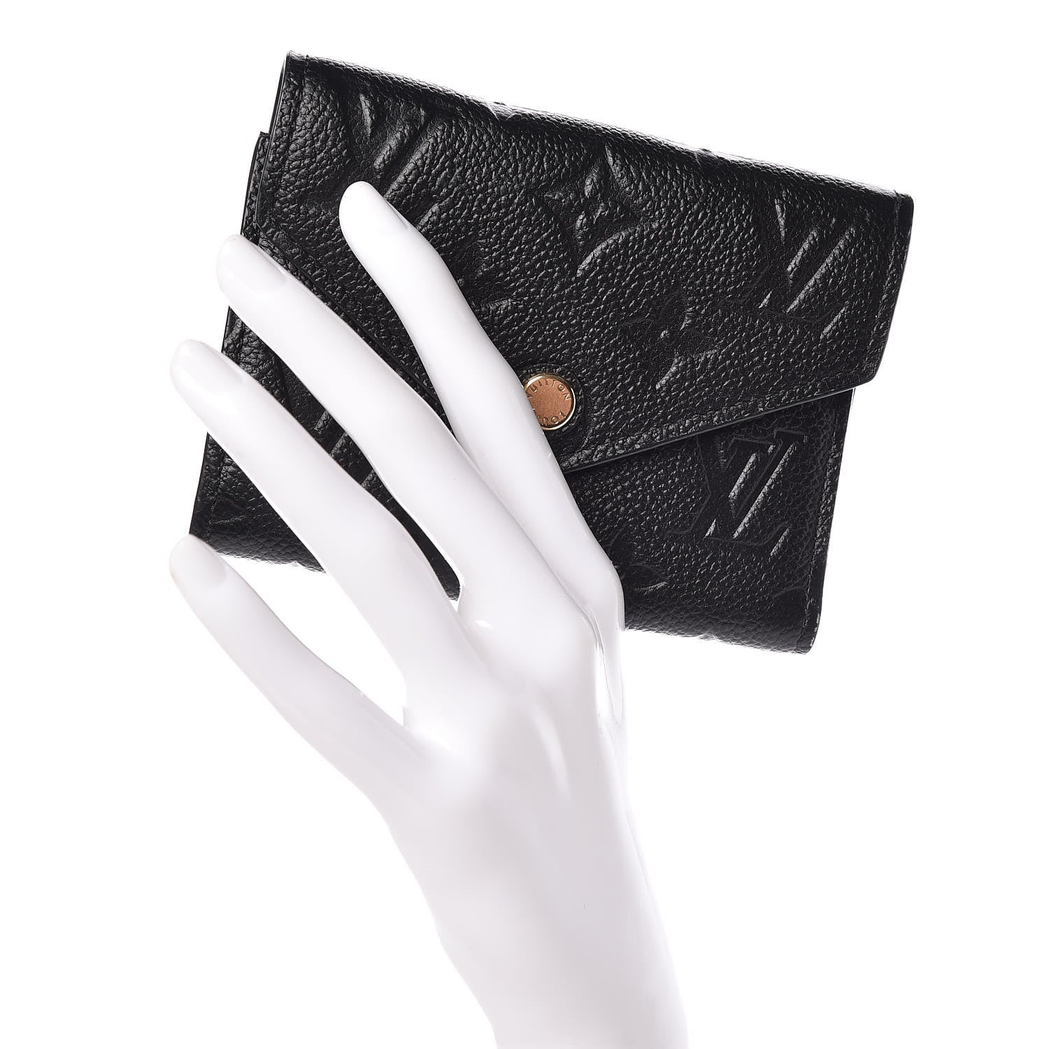 Louis Vuitton Empreinte Victorine Wallet Black 2 of 9
