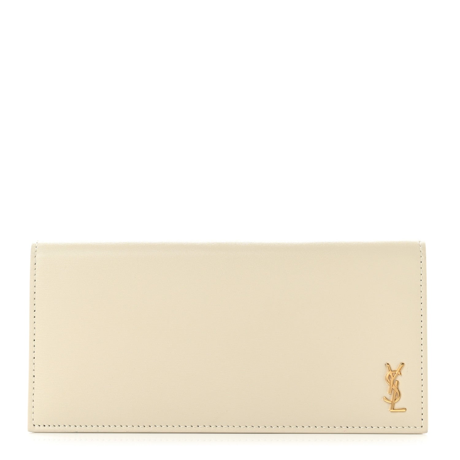 Saint Laurent Calfskin Tiny Monogram Cassandre Wallet Crema Soft 1 of 7