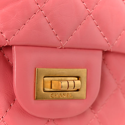 Chanel Aged Calfskin Quilted 2.55 Reissue Mini Flap Pink 8 of 12