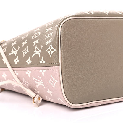 Louis Vuitton Empreinte Monogram Spring In The City Neverfull MM Kaki Beige Cream 8 of 9