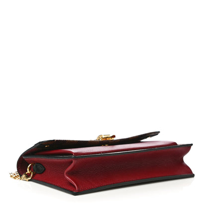 Louis Vuitton Damier Ebene Vavin Chain Wallet Red 4 of 16