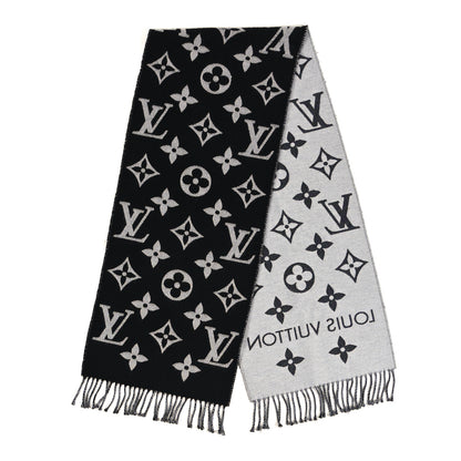 Louis Vuitton Wool Monogram LV Essential Scarf Black 2 of 3