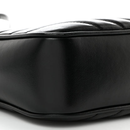 Saint Laurent Calfskin Matelasse Monogram Monochrome Lou Camera Bag Black 9 of 10