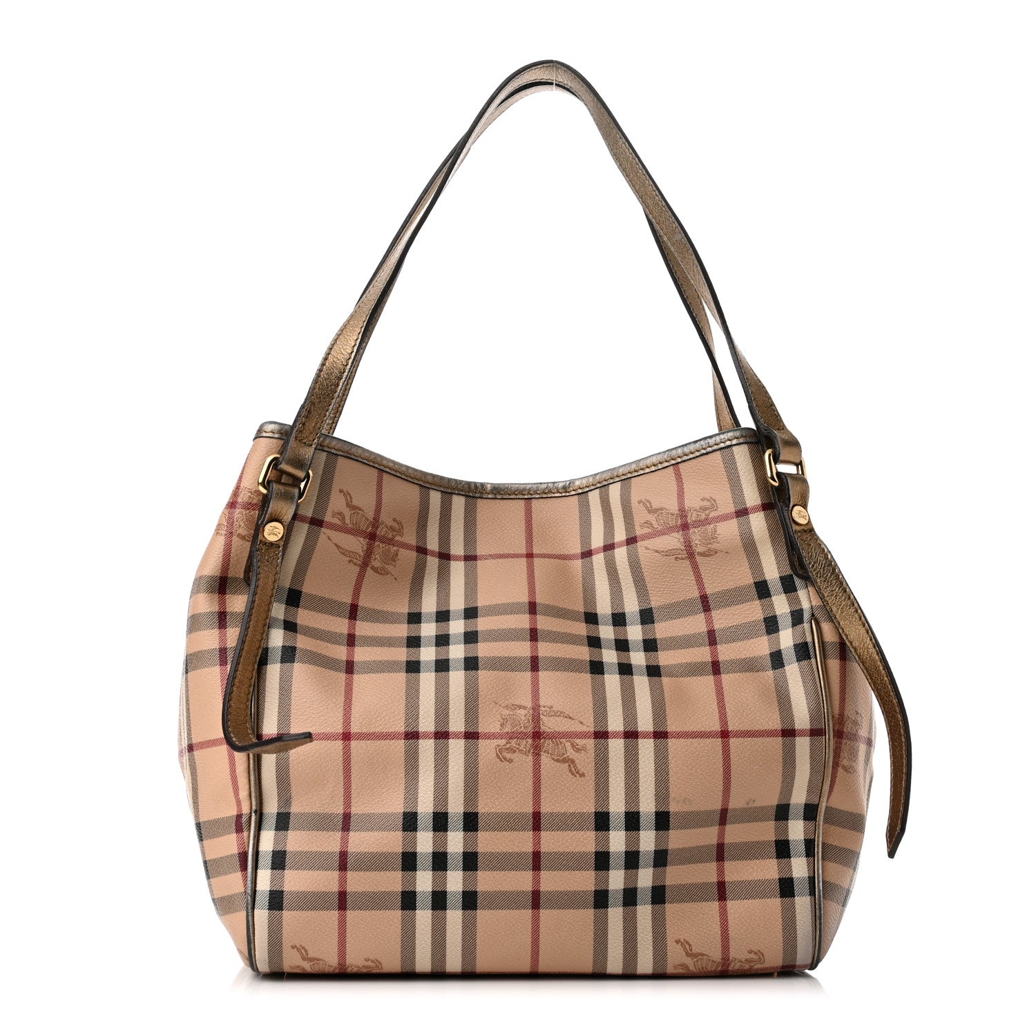 Burberry Haymarket Check Small Canterbury Tote Bronze 1 of 15