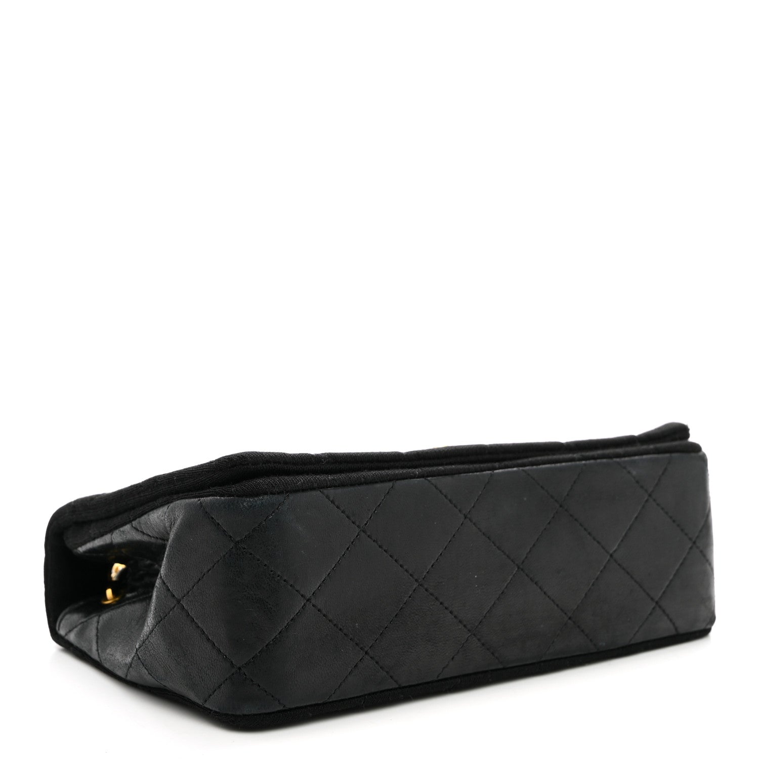 Chanel Jersey Calfskin Quilted Mini Single Flap Bag Black 4 of 10