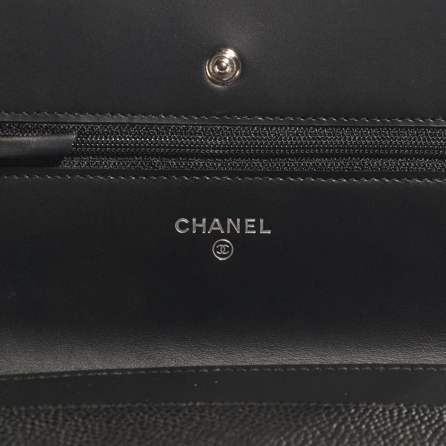 Chanel Caviar Timeless CC Wallet on Chain WOC Black 6 of 9