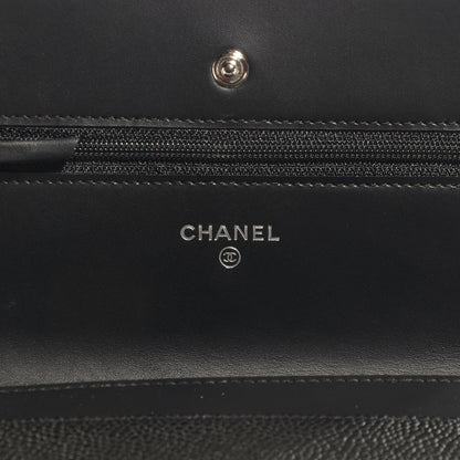 Chanel Caviar Timeless CC Wallet on Chain WOC Black 6 of 9