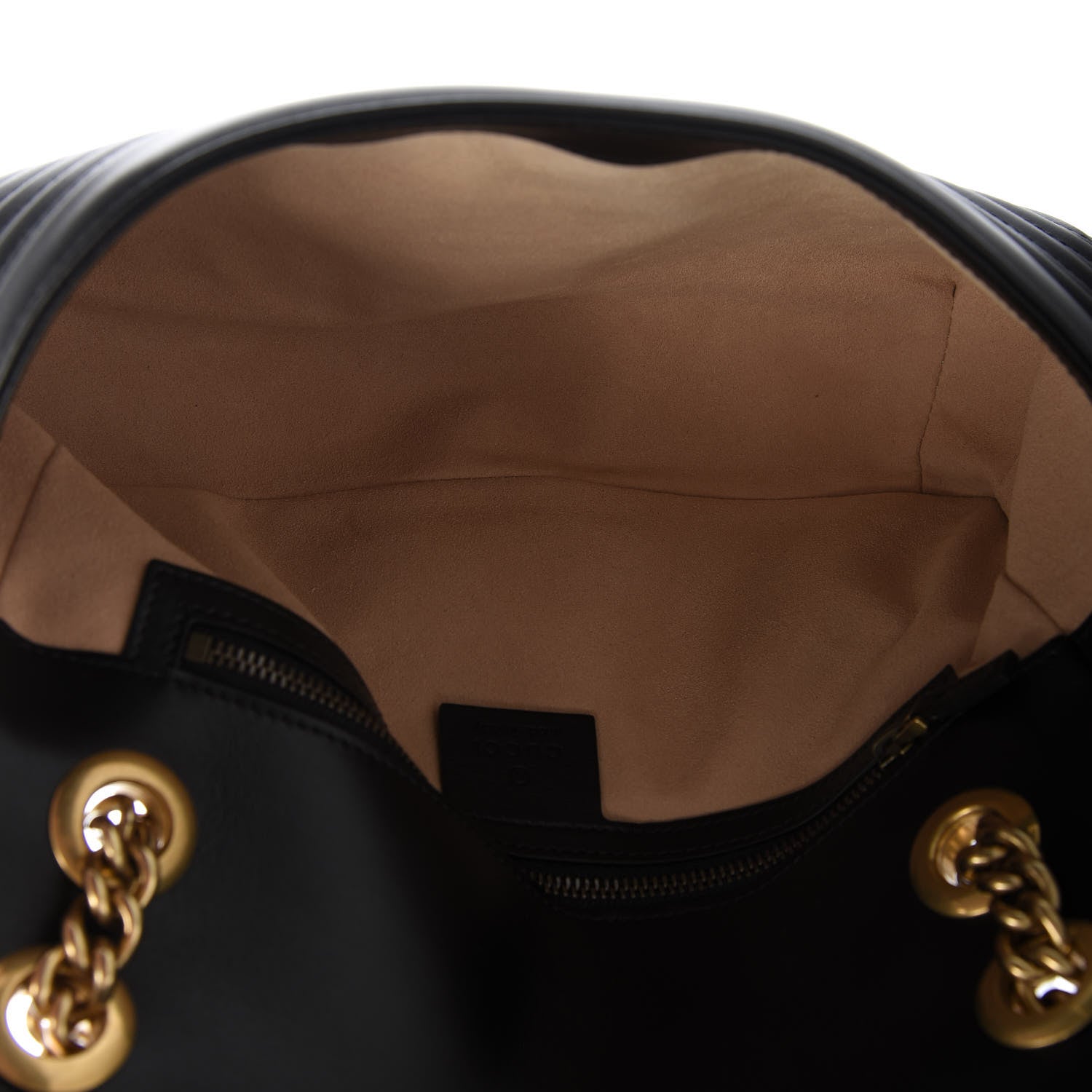 Gucci Calfskin Matelasse Small GG Marmont Shoulder Bag Black 5 of 9