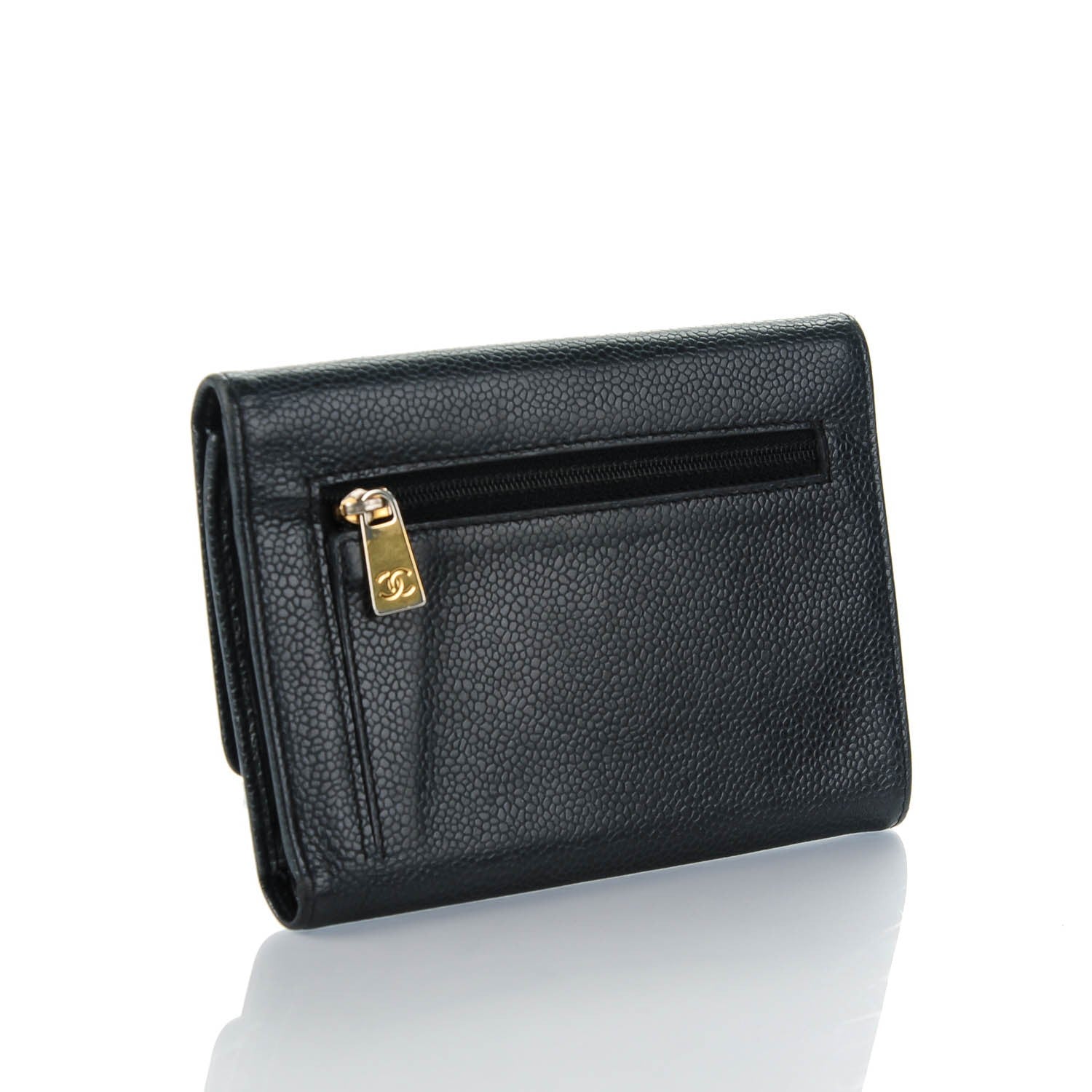 Chanel Caviar Timeless CC Wallet Black 3 of 9