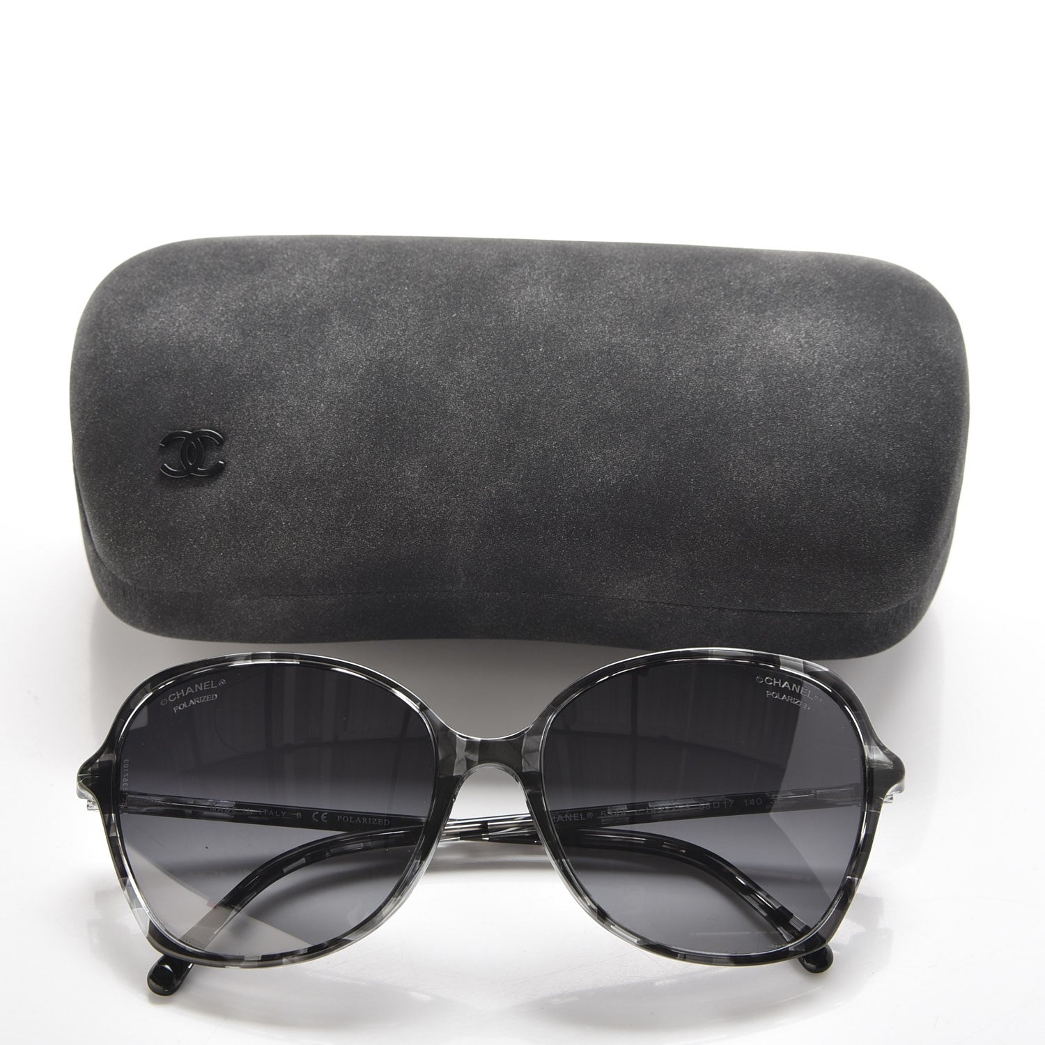Chanel CC Polarized Sunglasses 5344 Black Grey 8 of 8