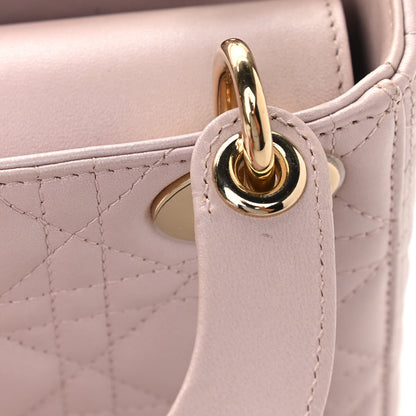 Christian Dior Metallic Lambskin Cannage Mini Lady Dior Lotus 12 of 15