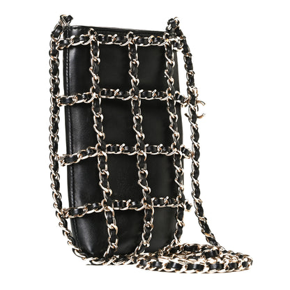 Chanel Lambskin Tech Me Out Clutch With Chain Black 3 of 9