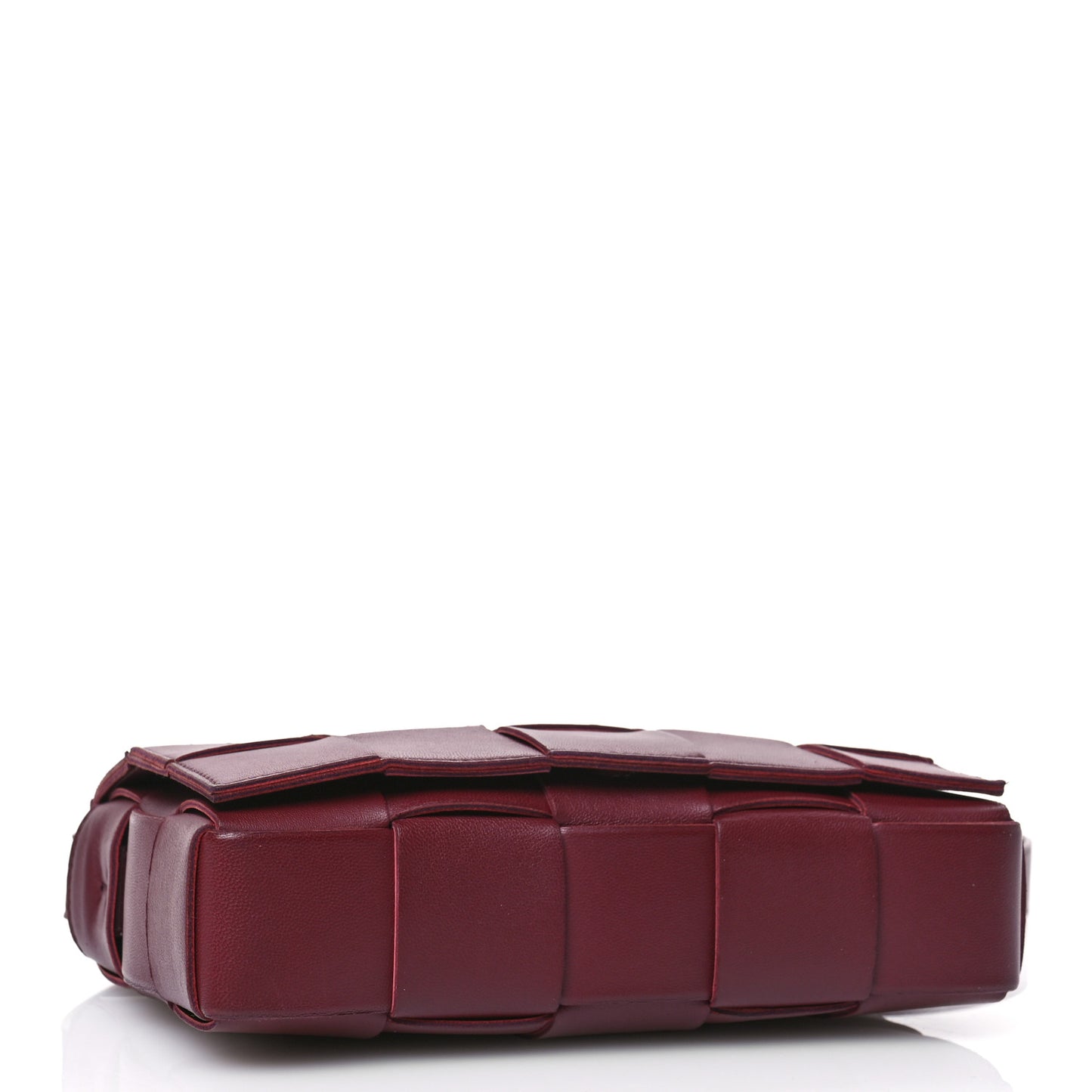 Lambskin Maxi Intrecciato Cassette Crossbody Bag Bordeaux