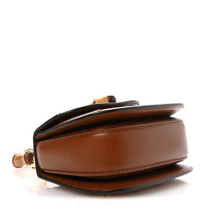 Gucci New Canvas Charisma Calfskin Crystal GG Monogram Small Bamboo 1947 Top Handle Bag Camel Ebony 4 of 11