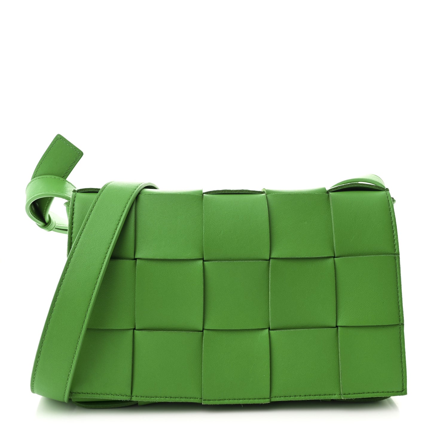 Lambskin Maxi Intrecciato Cassette Crossbody Bag Parakeet