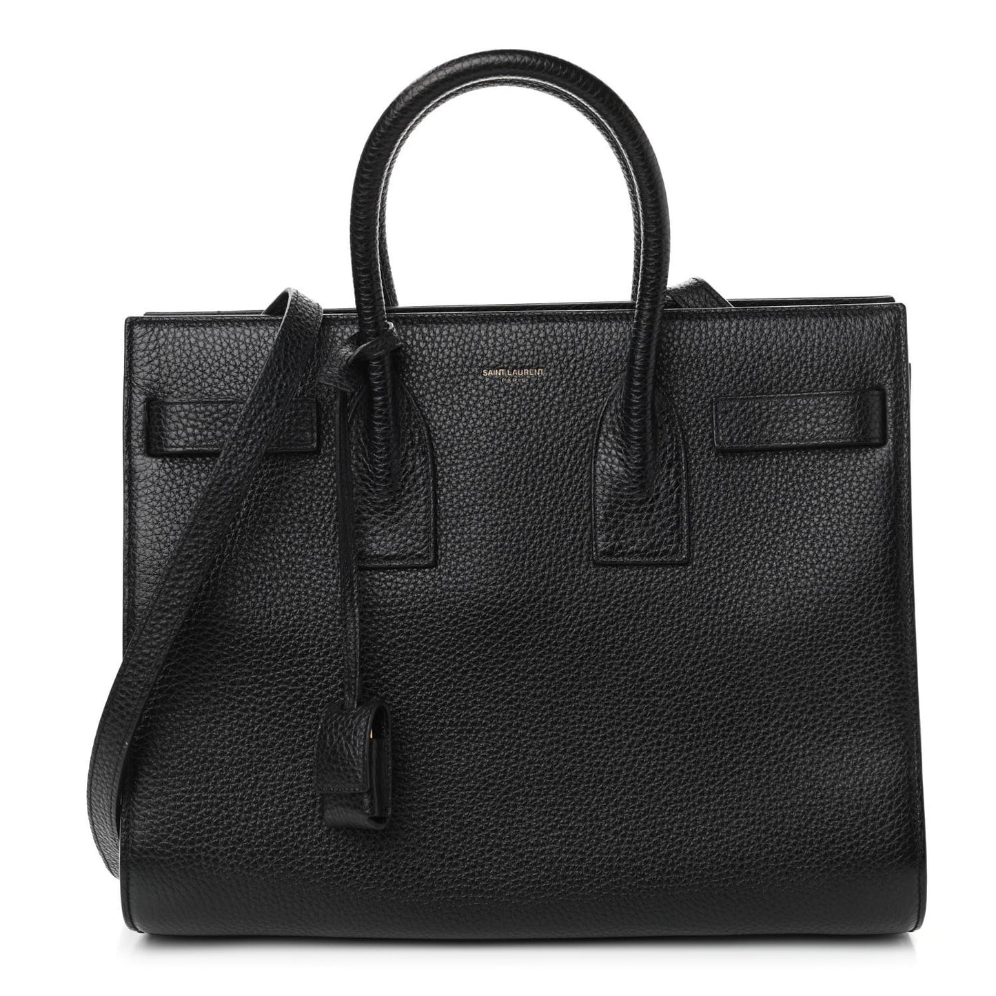 Grained Calfskin Small Sac De Jour Black