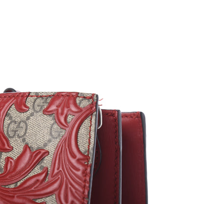 Gucci GG Supreme Monogram Arabesque Small Top Handle Bag Beige Hibiscus Red 12 of 12