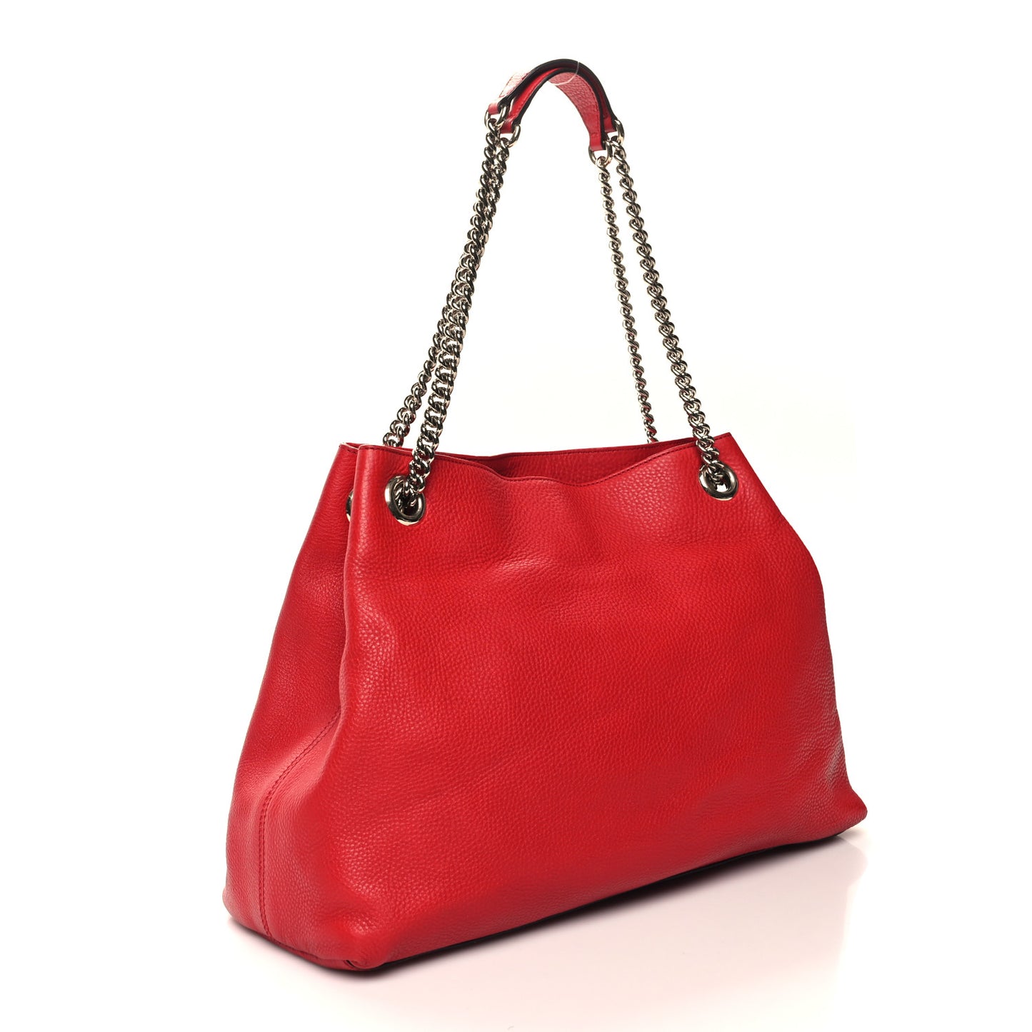 Cellarius Calfskin Medium Soho Chain Shoulder Bag Vibrant Red