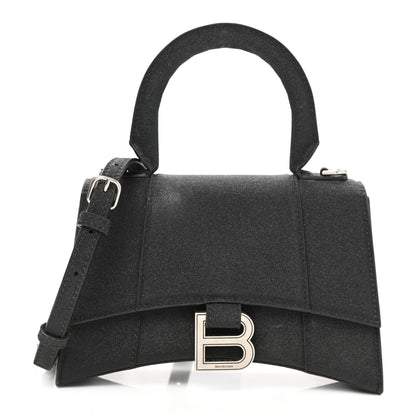 Balenciaga Glitter Fabric Hourglass Top Handle Bag XS Black 2 of 12