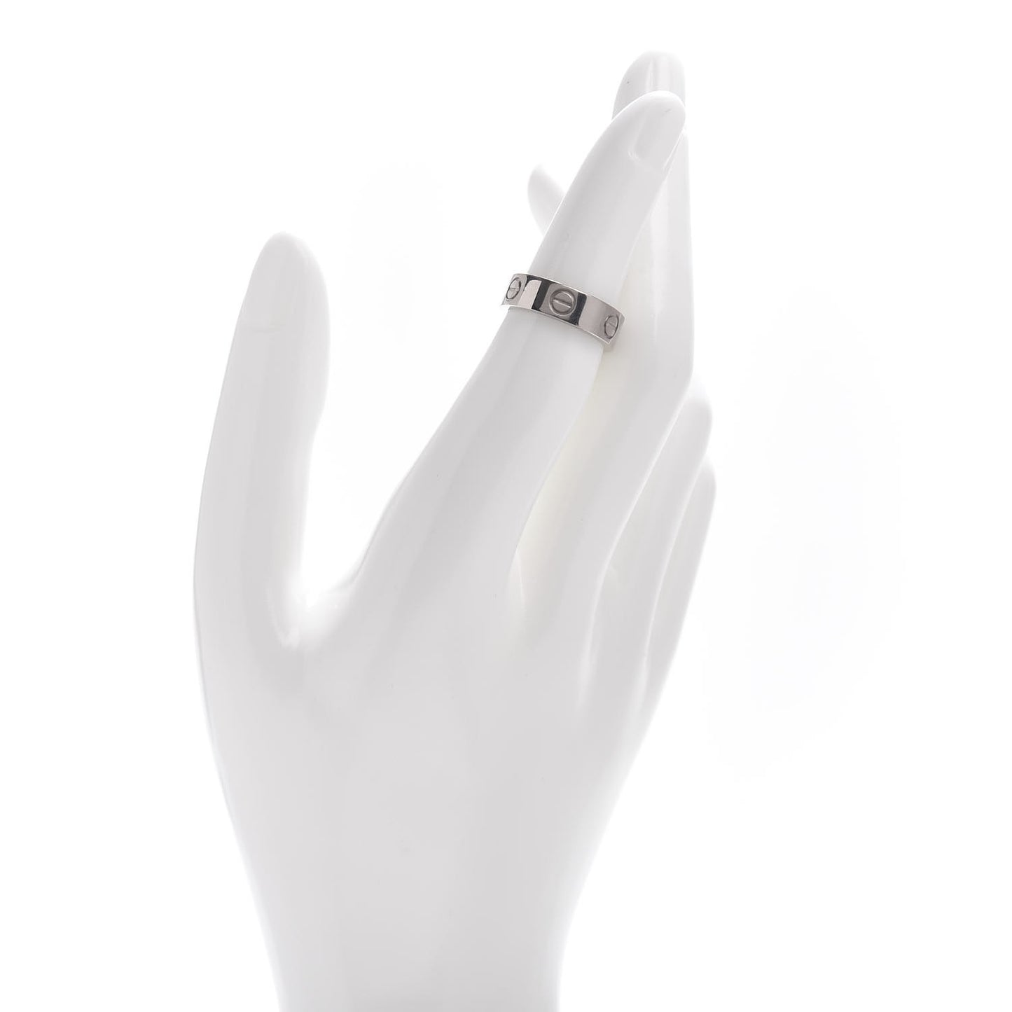 18K White Gold 5.5mm LOVE Ring 49 4.75