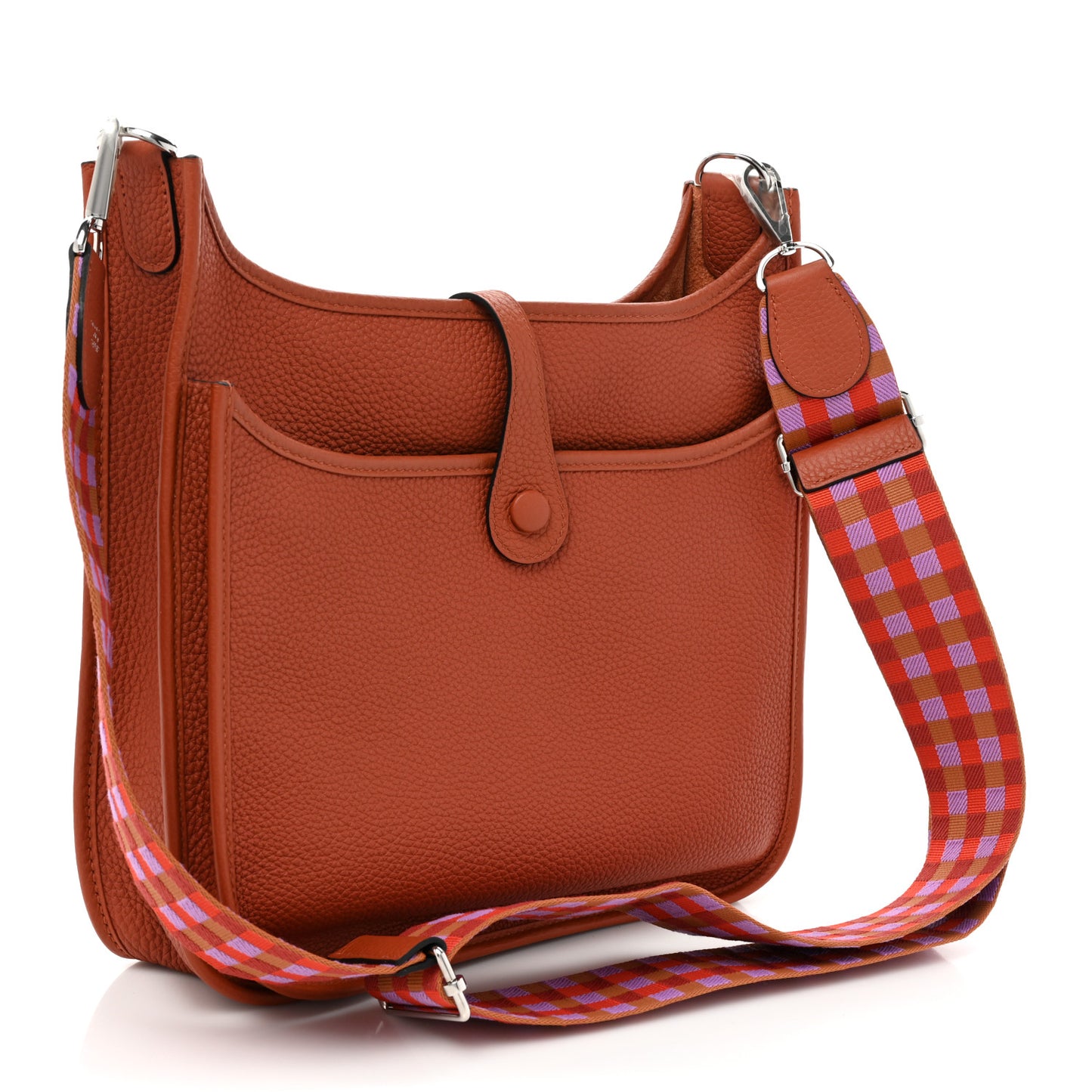 Taurillon Clemence Quadrille Evelyne III PM Cuivre Capucine Parme Rouge Duchess