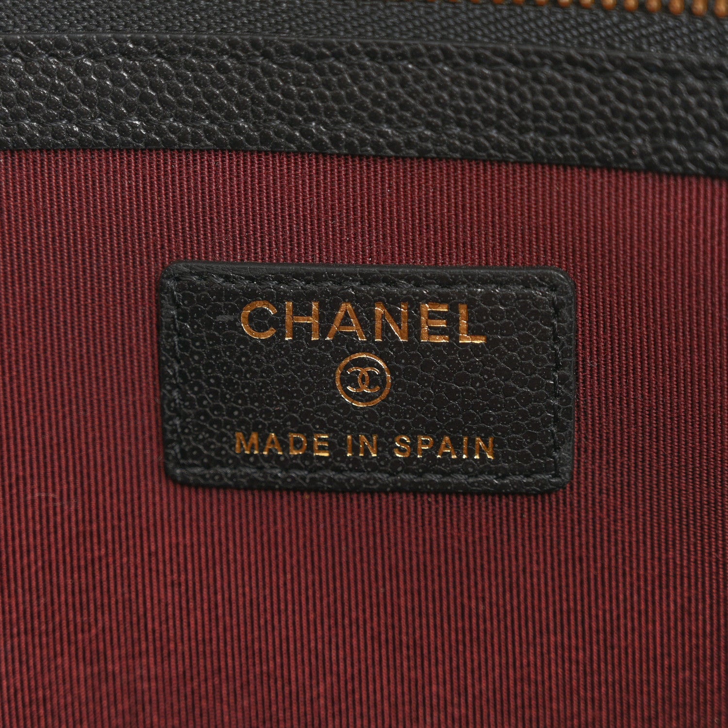 Chanel Caviar Quilted Large Cosmetic Case Black 6 of 7