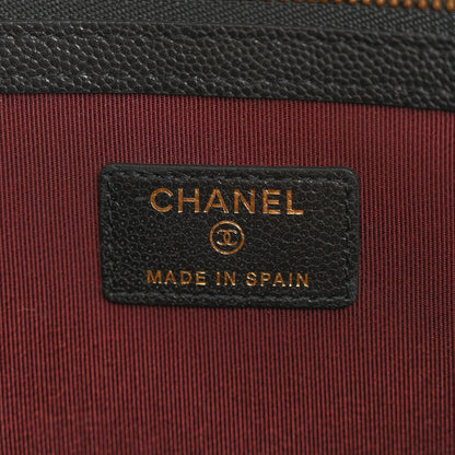 Chanel Caviar Quilted Large Cosmetic Case Black 6 of 7