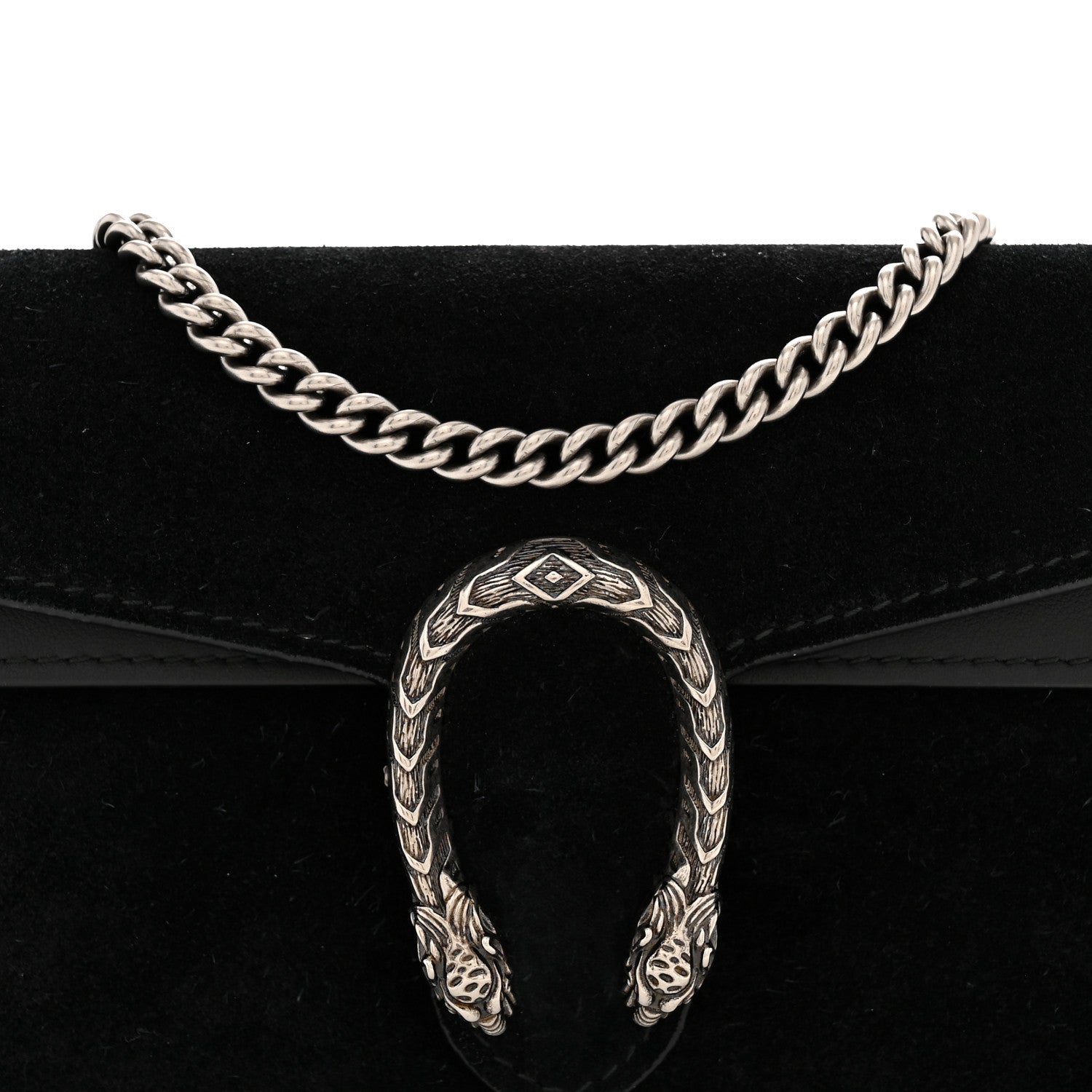 Gucci Suede Super Mini Dionysus Shoulder Bag Black 8 of 11