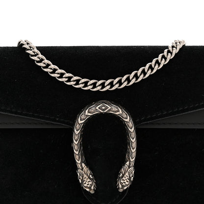 Gucci Suede Super Mini Dionysus Shoulder Bag Black 8 of 11