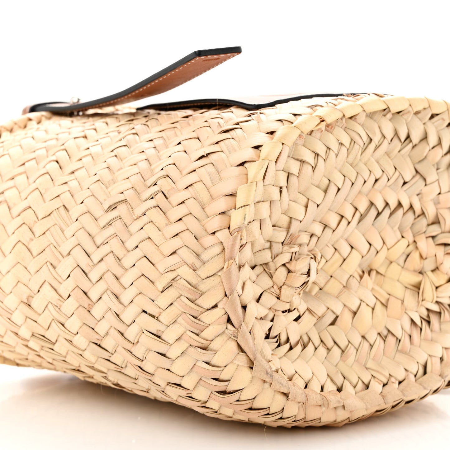 Raffia Small Basket Tote Bag Natural Tan