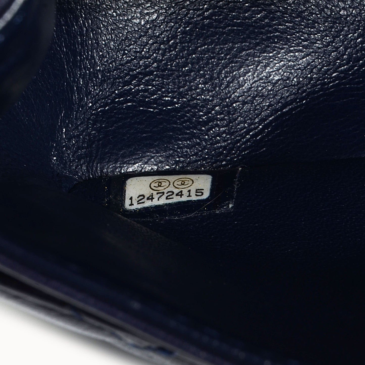 Lambskin Medium Double Flap Navy