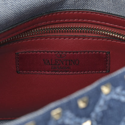 Valentino Garavani Denim Medium Rockstud Spike Shoulder Bag Denim 6 of 9