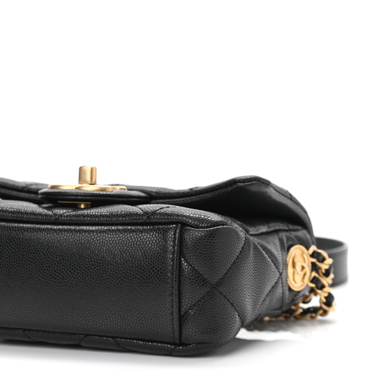 Chanel Caviar Quilted Mini Twist Your Buttons Flap Black 10 of 11