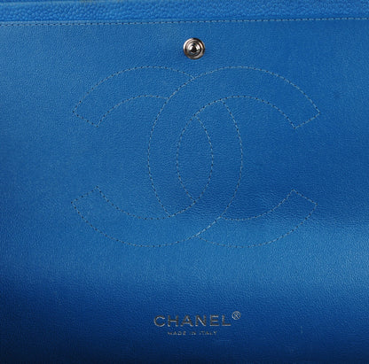 Chanel Iridescent Caviar Quilted Maxi Double Flap Blue 7 of 8