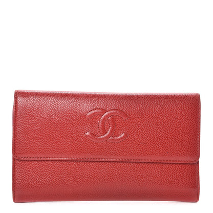 Chanel Caviar Timeless CC Large Flap Wallet Red 1 of 15