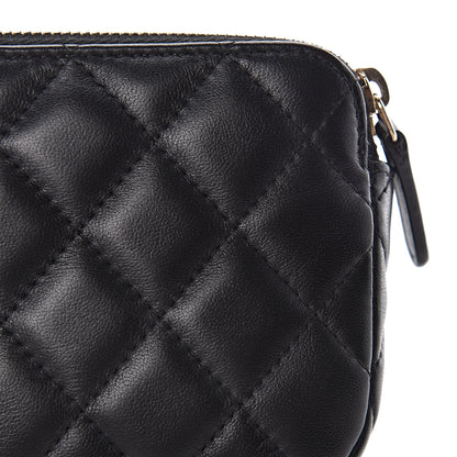 Chanel Lambskin Quilted Small Clutch With Chain Black 13 of 17