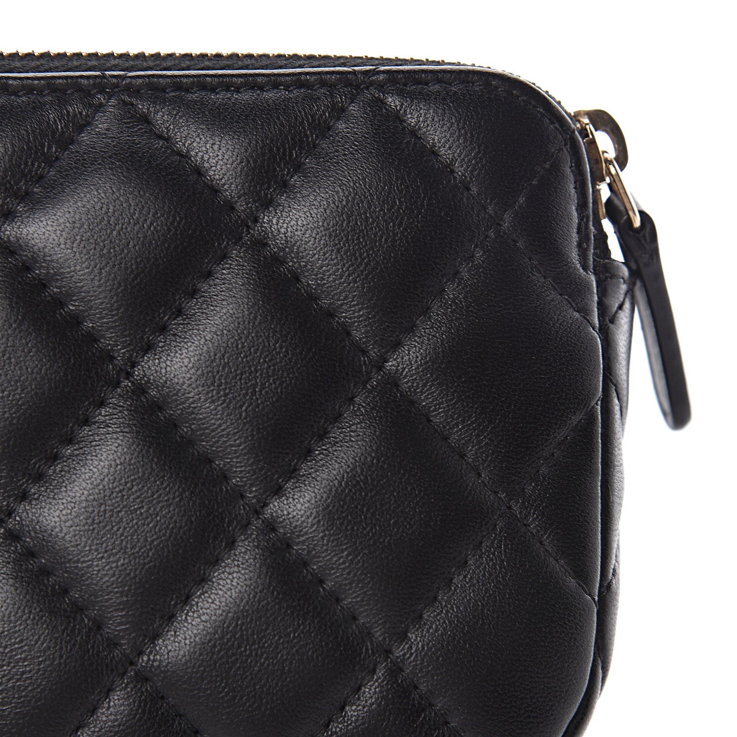 Chanel Lambskin Quilted Small Clutch With Chain Black 13 of 17
