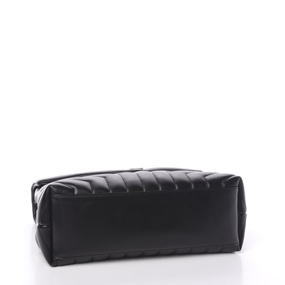 Saint Laurent Calfskin Y Quilted Monogram Medium Loulou Chain Satchel Black 3 of 9