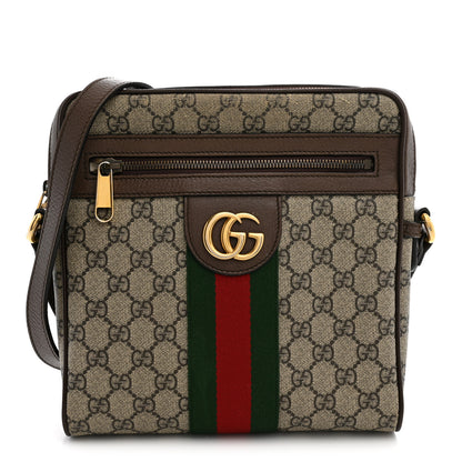 Gucci GG Supreme Monogram Web Small Ophidia Messenger Bag Brown 1 of 13