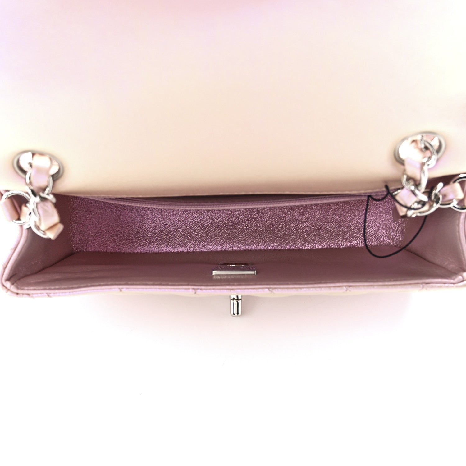 Chanel Iridescent Calfskin Quilted Mini Rectangular Flap Pink 5 of 13