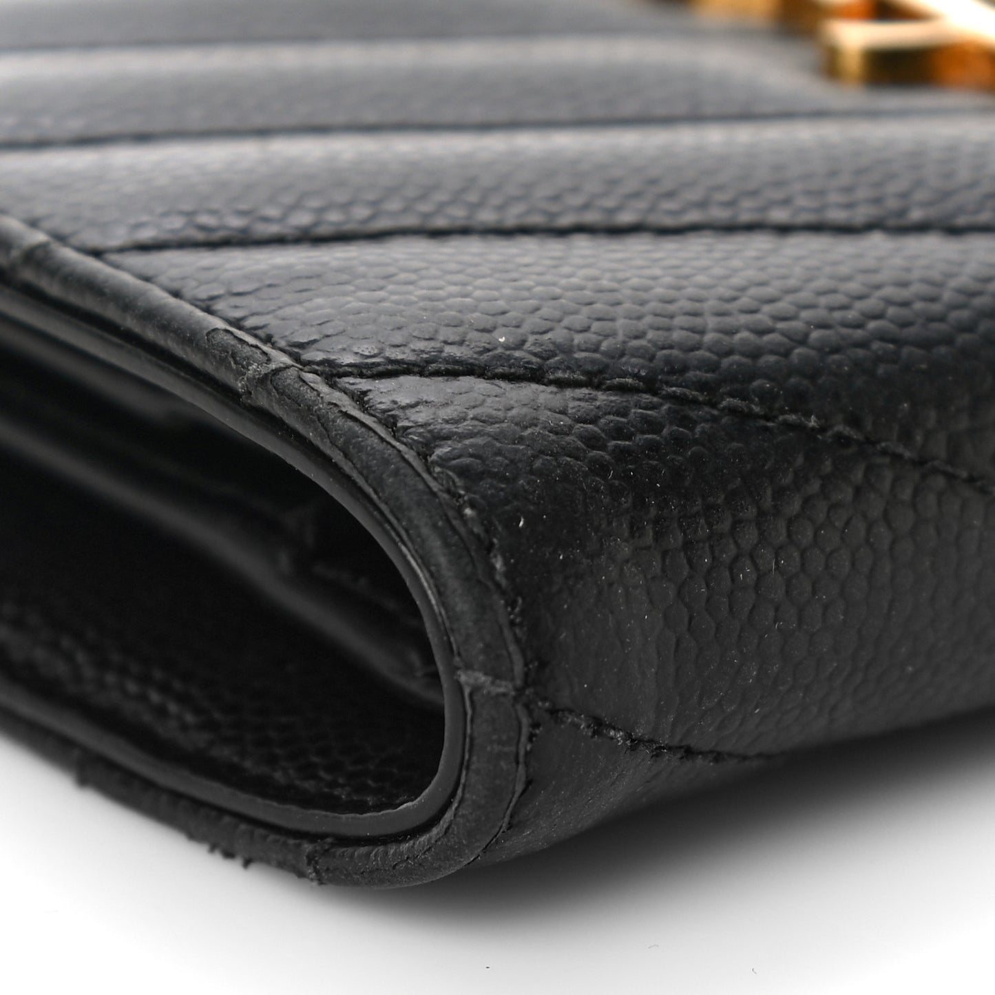 Grain De Poudre Matelasse Chevron Monogram Zipped Card Case Black