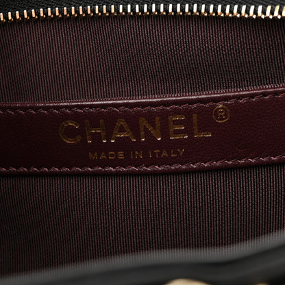Chanel Lambskin Chain Frame Shoulder Bag Black 6 of 10