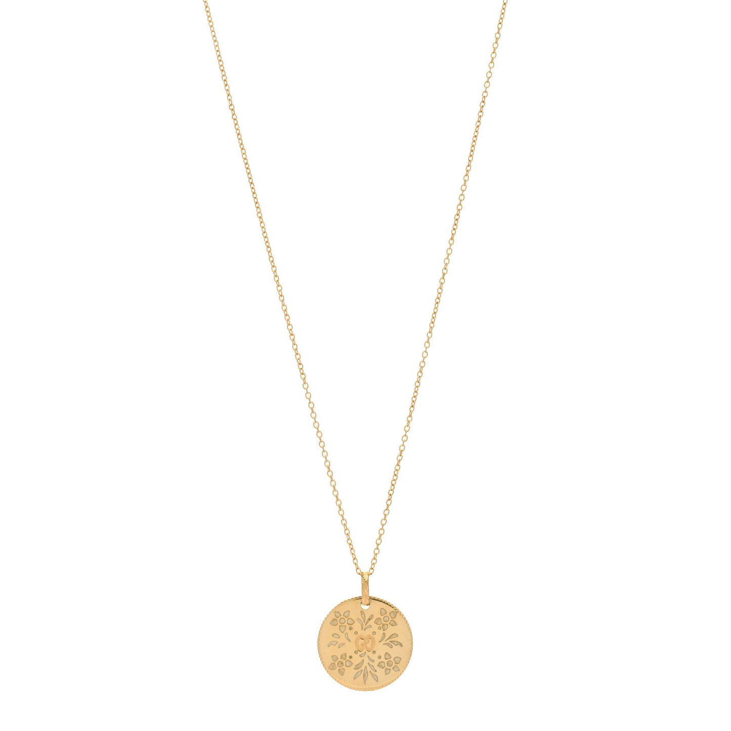 18K Yellow Gold Enamel Icon Blooms Necklace