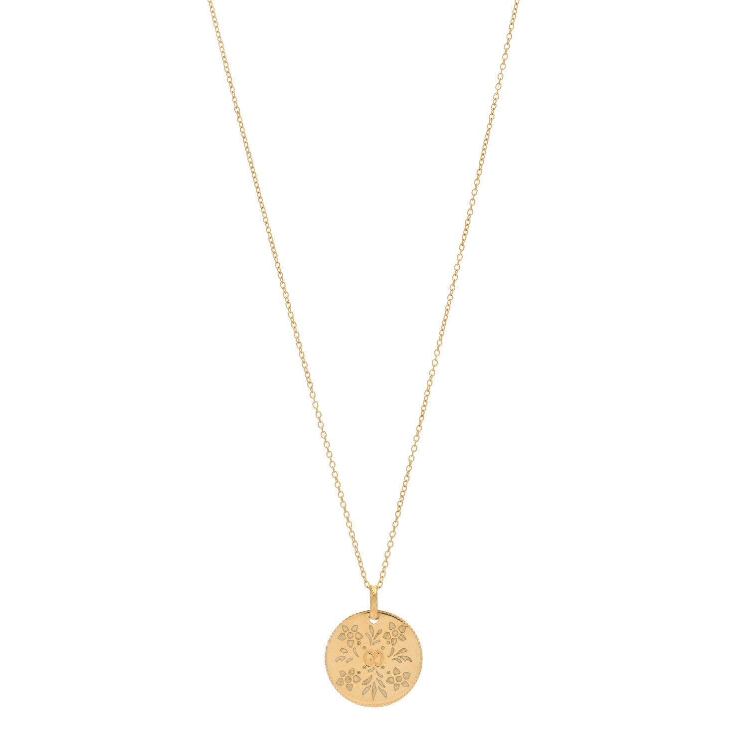 Gucci 18K Yellow Gold Enamel Icon Blooms Necklace 1 of 5