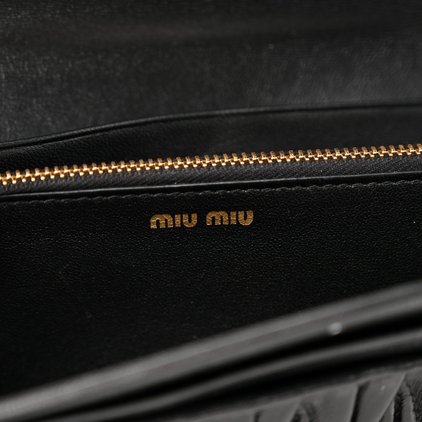 Nappa Matelasse Wallet On Chain Black