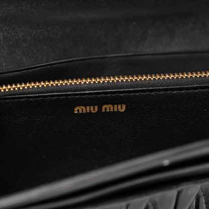 Miu Miu Nappa Matelasse Wallet On Chain Black 6 of 11