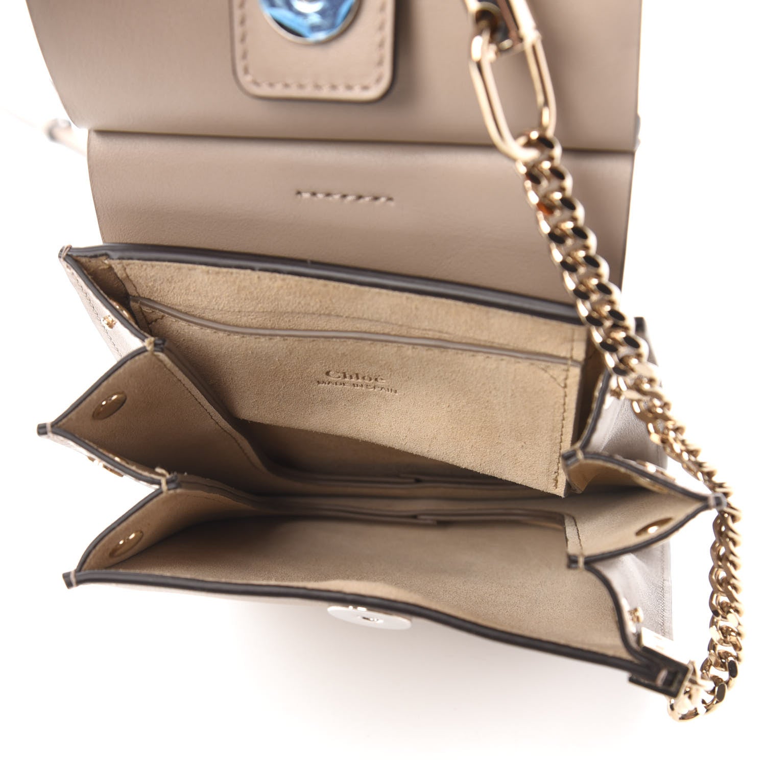 Chloe Suede Calfskin Mini Faye Bracelet Bag Motty Grey 5 of 9