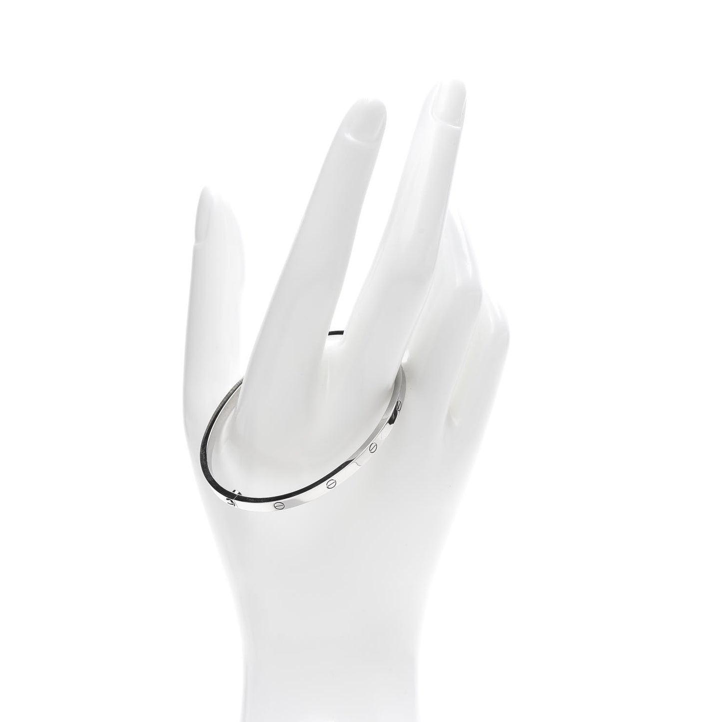 18K White Gold Small LOVE Bracelet 17