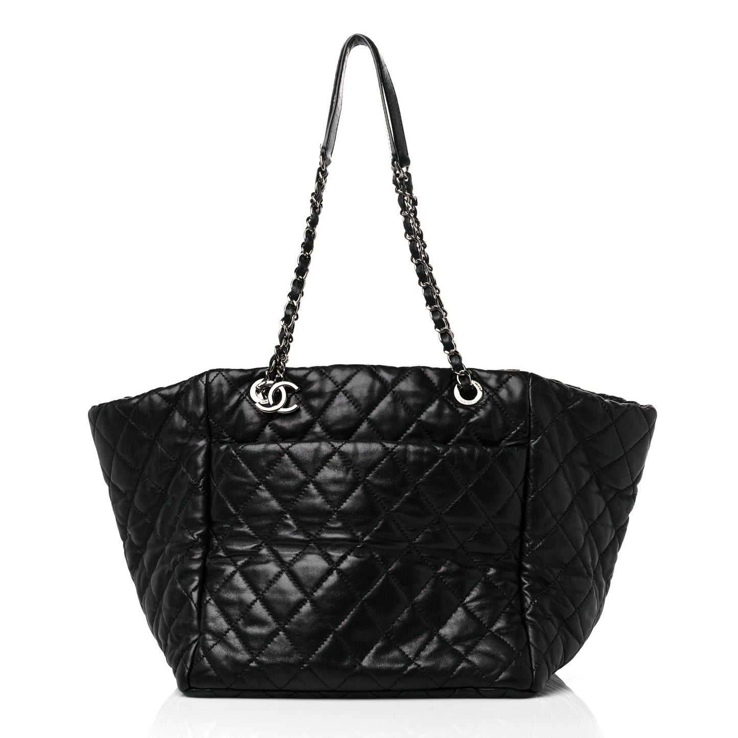 Lambskin Quilted Week End on Mars Tote Black