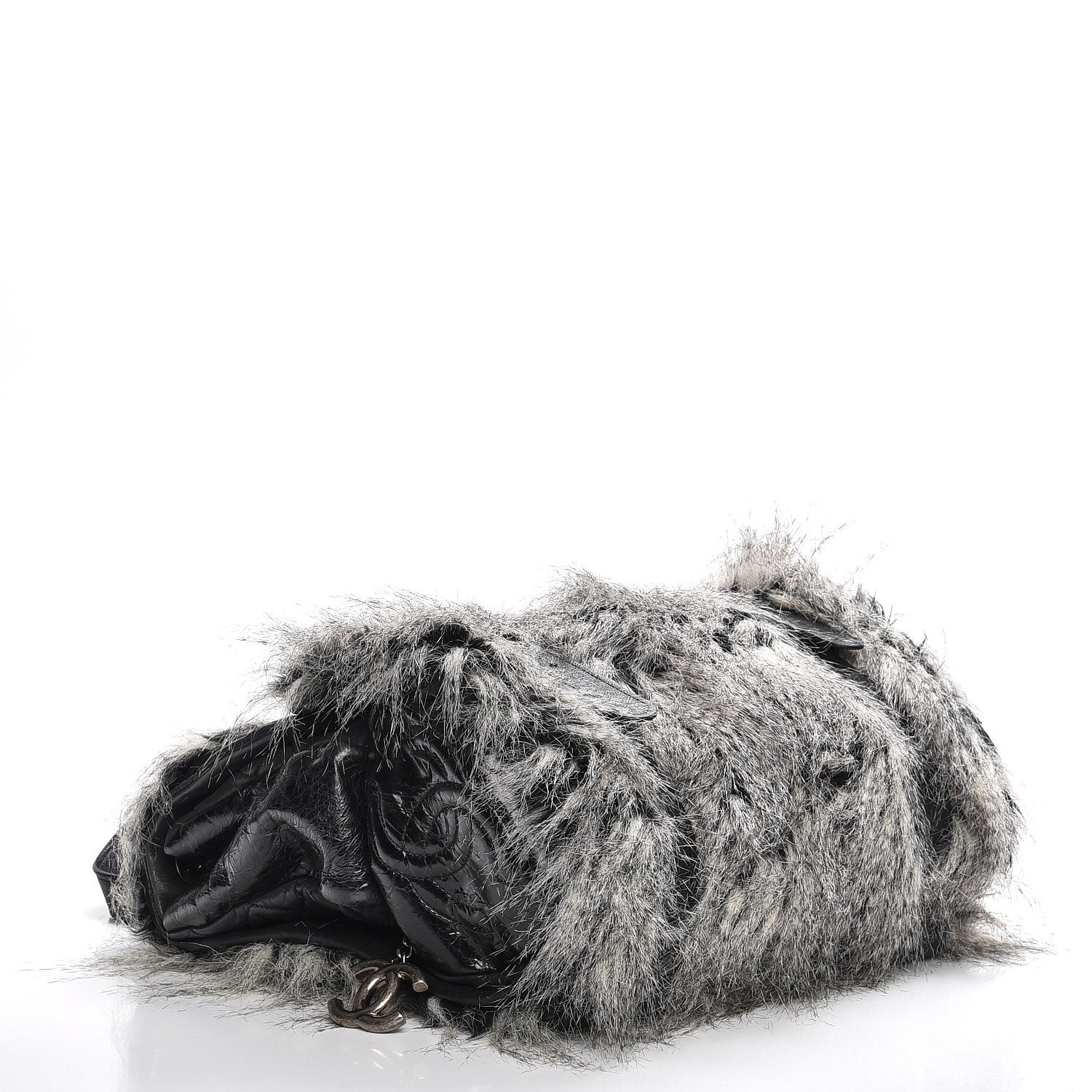 Chanel Iridescent Calfskin Fantasy Fur Backpack Grey 4 of 11